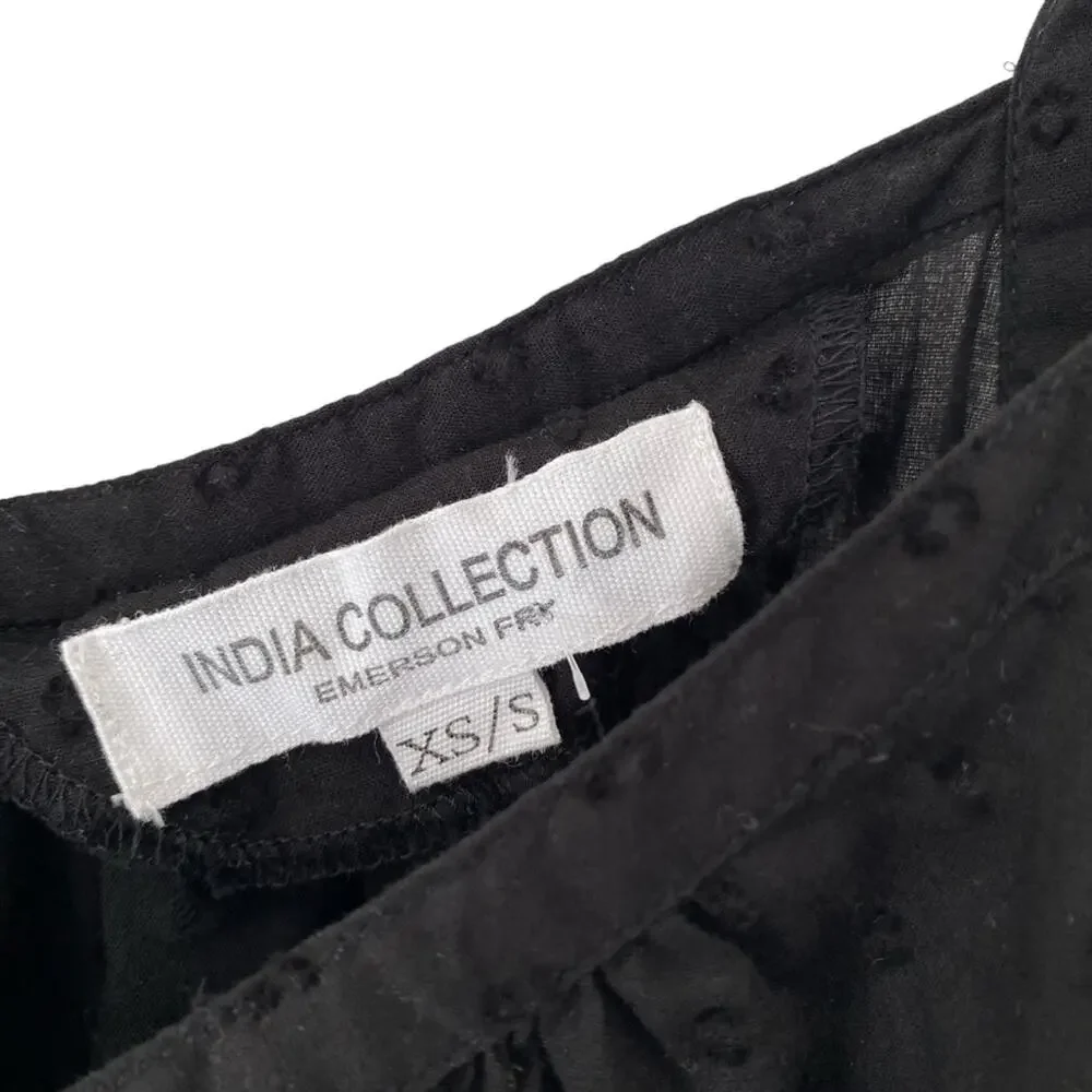 Emerson Fry India Collection Black Swiss Dot Sundress Maxi size XS/Small - Picture 6 of 12